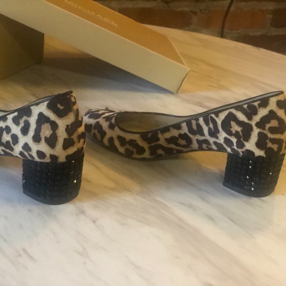 Michael Kors Leopard Print Arabella Kitten Slip On Loafer Pump - Picture 5 of 6